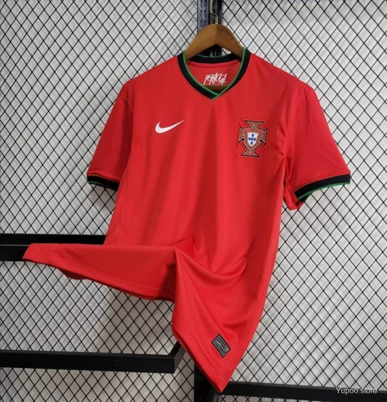 Camiseta de fútbol Portugal 2024 LOCAL MANGA CORTA VERSION FAN